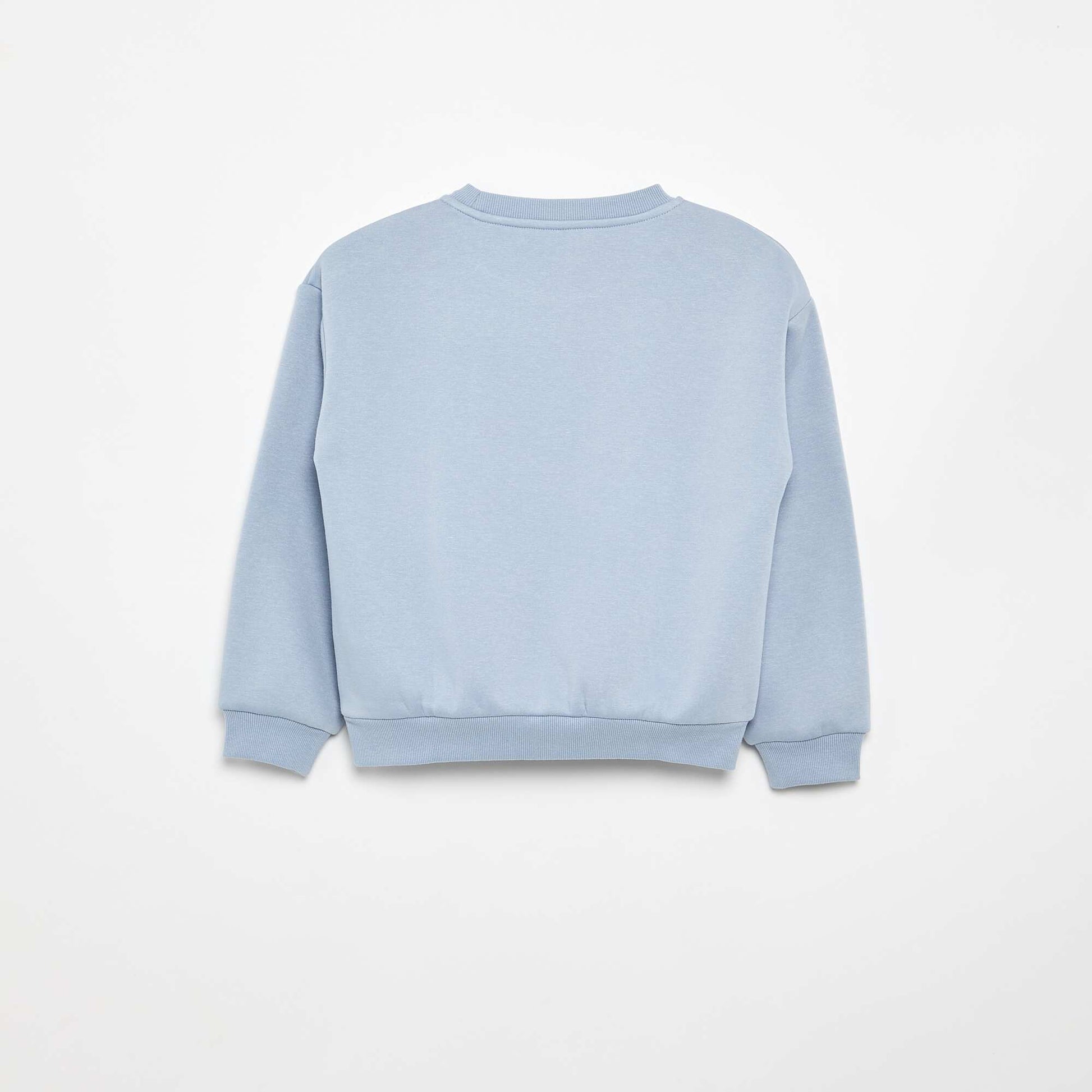 Long-sleeved printed sweatshirt BLUE