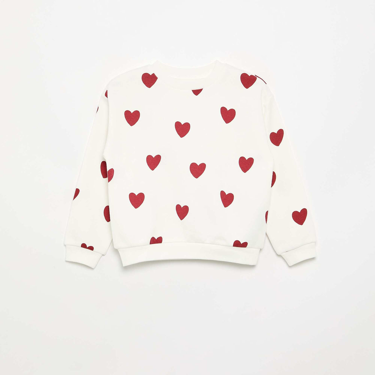 Long-sleeved printed sweatshirt WHITE