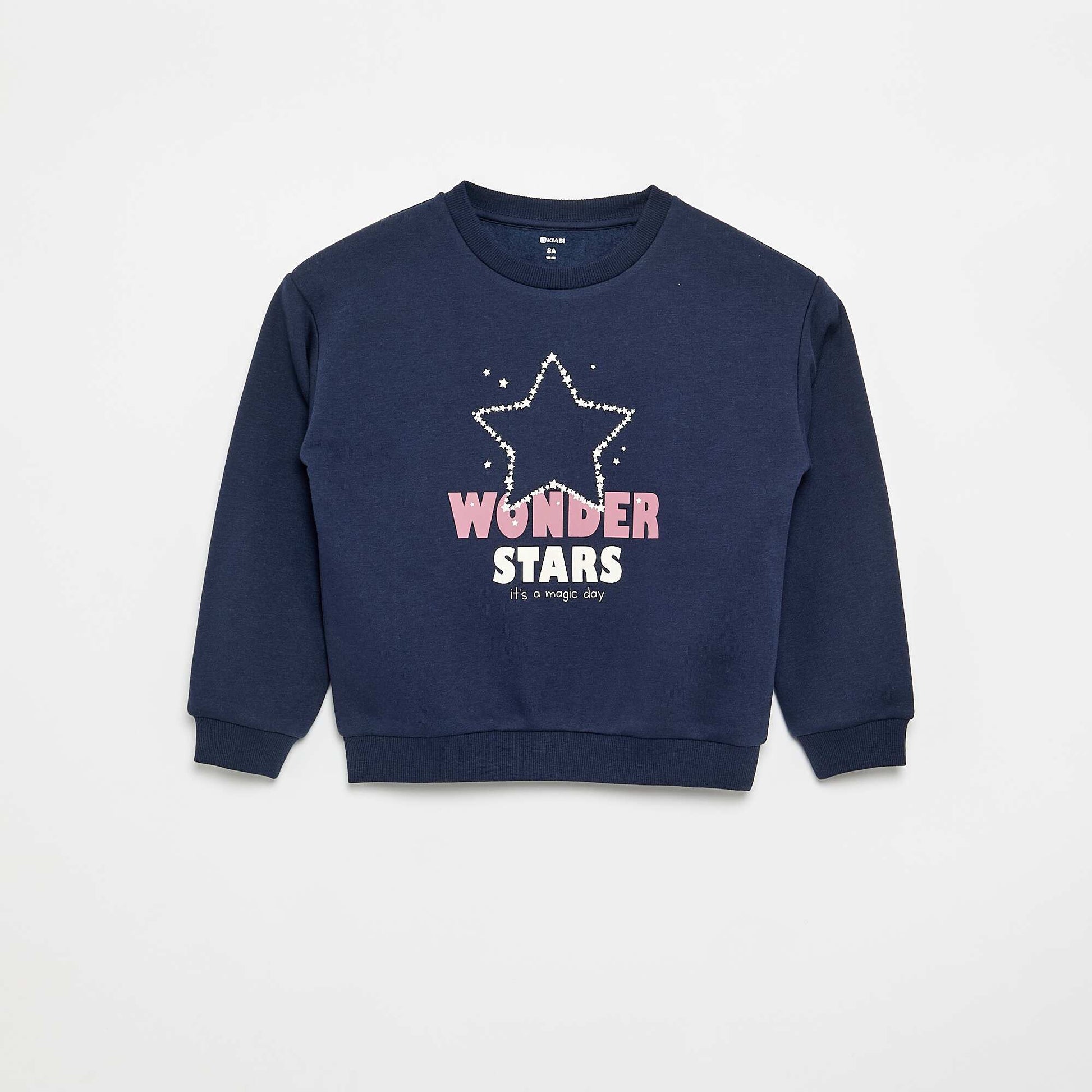 Long-sleeved printed sweatshirt BLUE