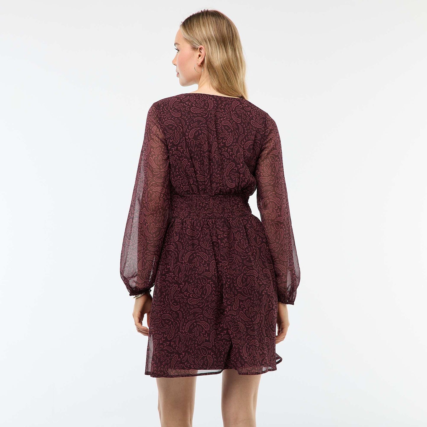Fitted crêpe knit dress PINK