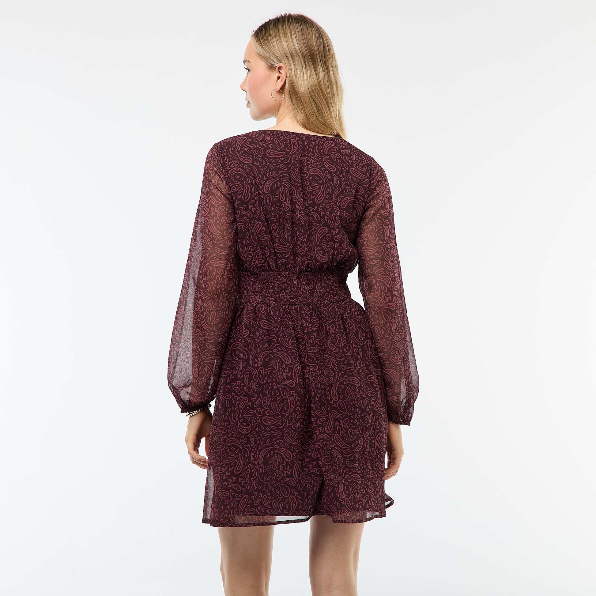 Fitted crêpe knit dress PINK
