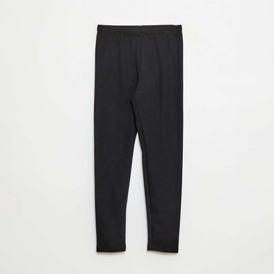 Velvet-Lined Warm Leggings BLACK