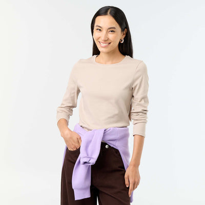 Long-sleeved T-shirt BEIGE