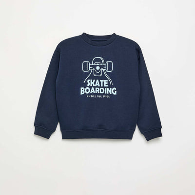Loose-fit printed sweatshirt BLUE