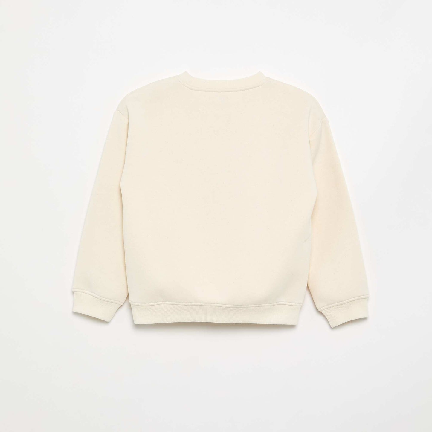 Printed loose-fit sweatshirt BEIGE