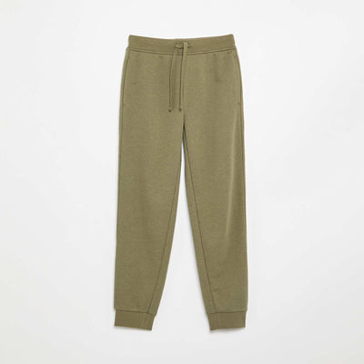 Plain joggers with elasticated waist GREEN
