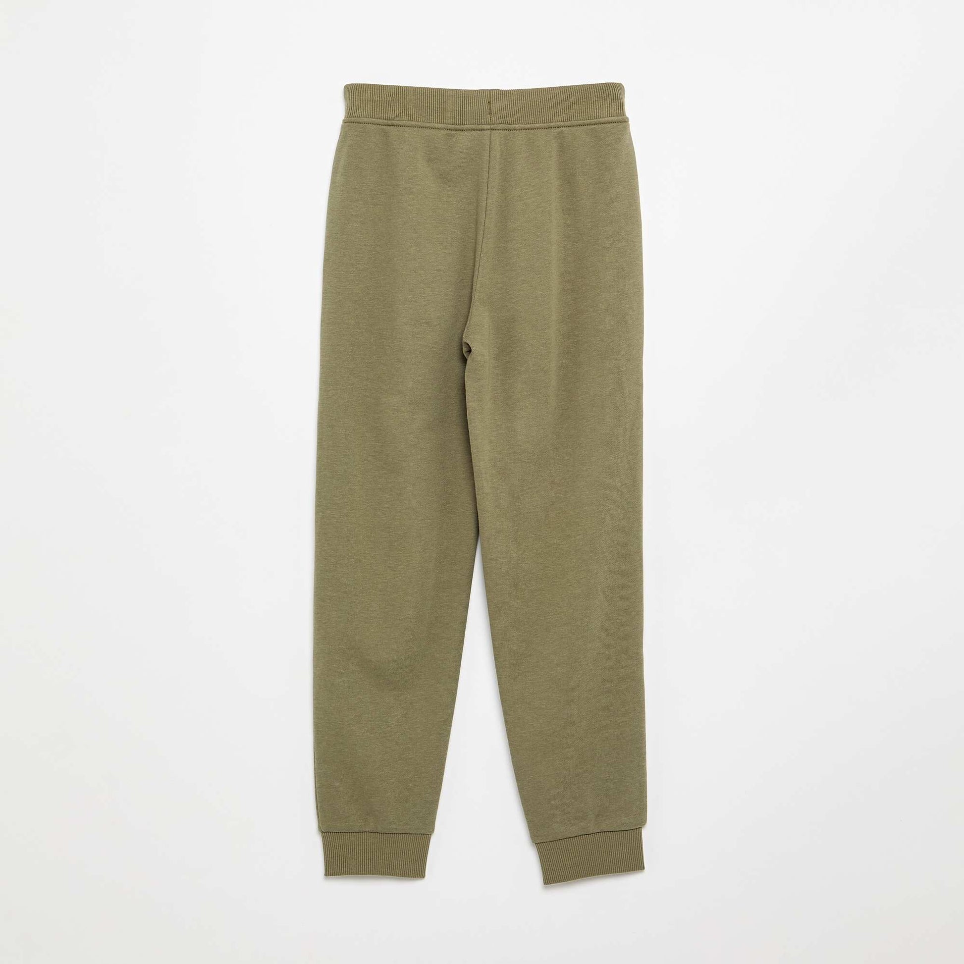 Plain joggers with elasticated waist GREEN