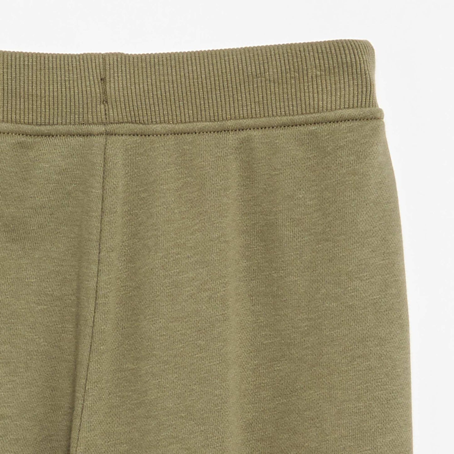 Plain joggers with elasticated waist GREEN