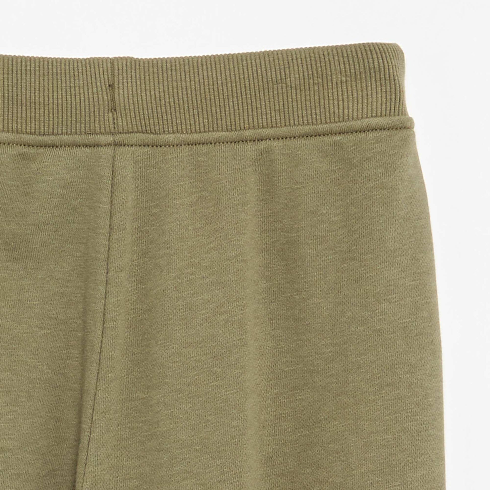 Plain joggers with elasticated waist GREEN