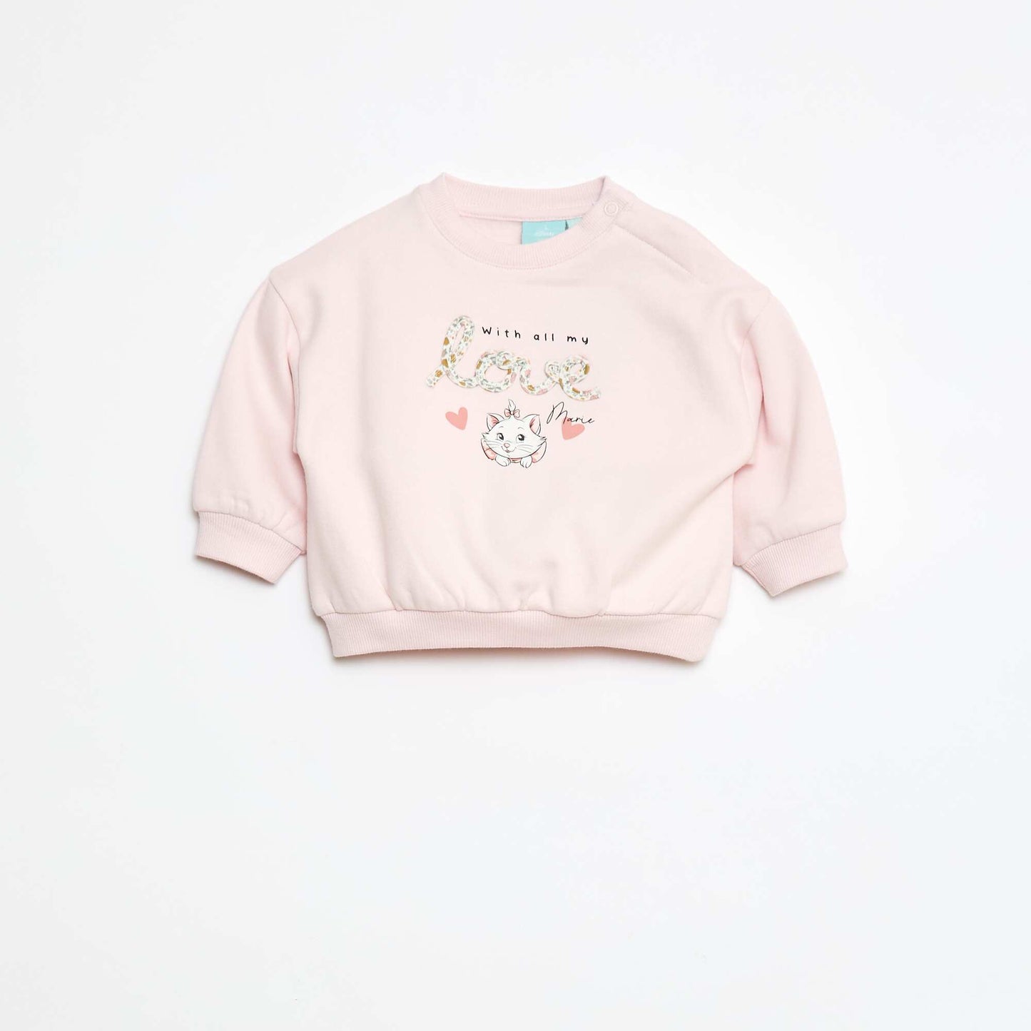 Disney Marie printed round neck sweatshirt PINK