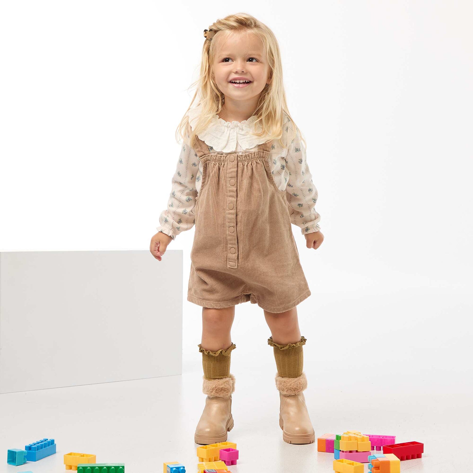 Corduroy Overalls BROWN