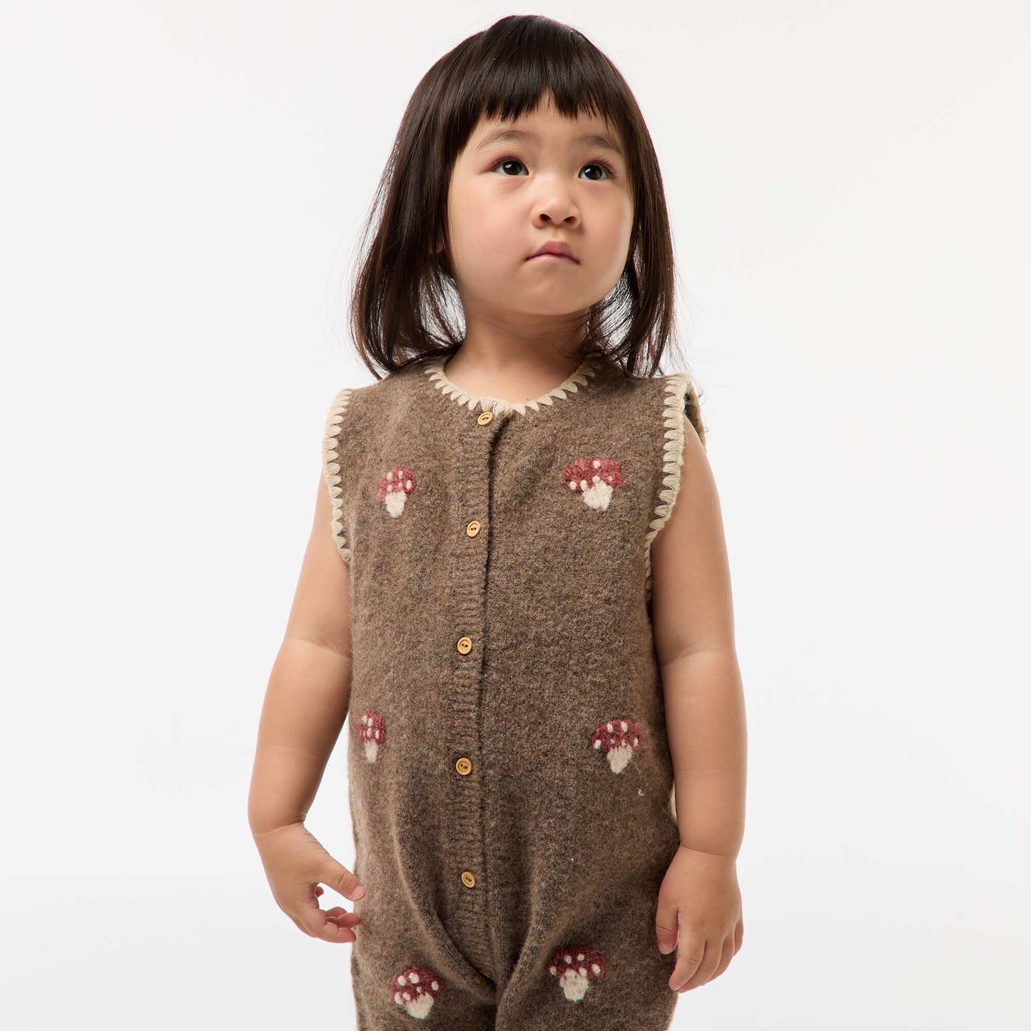 Long Knit Jumpsuit BROWN