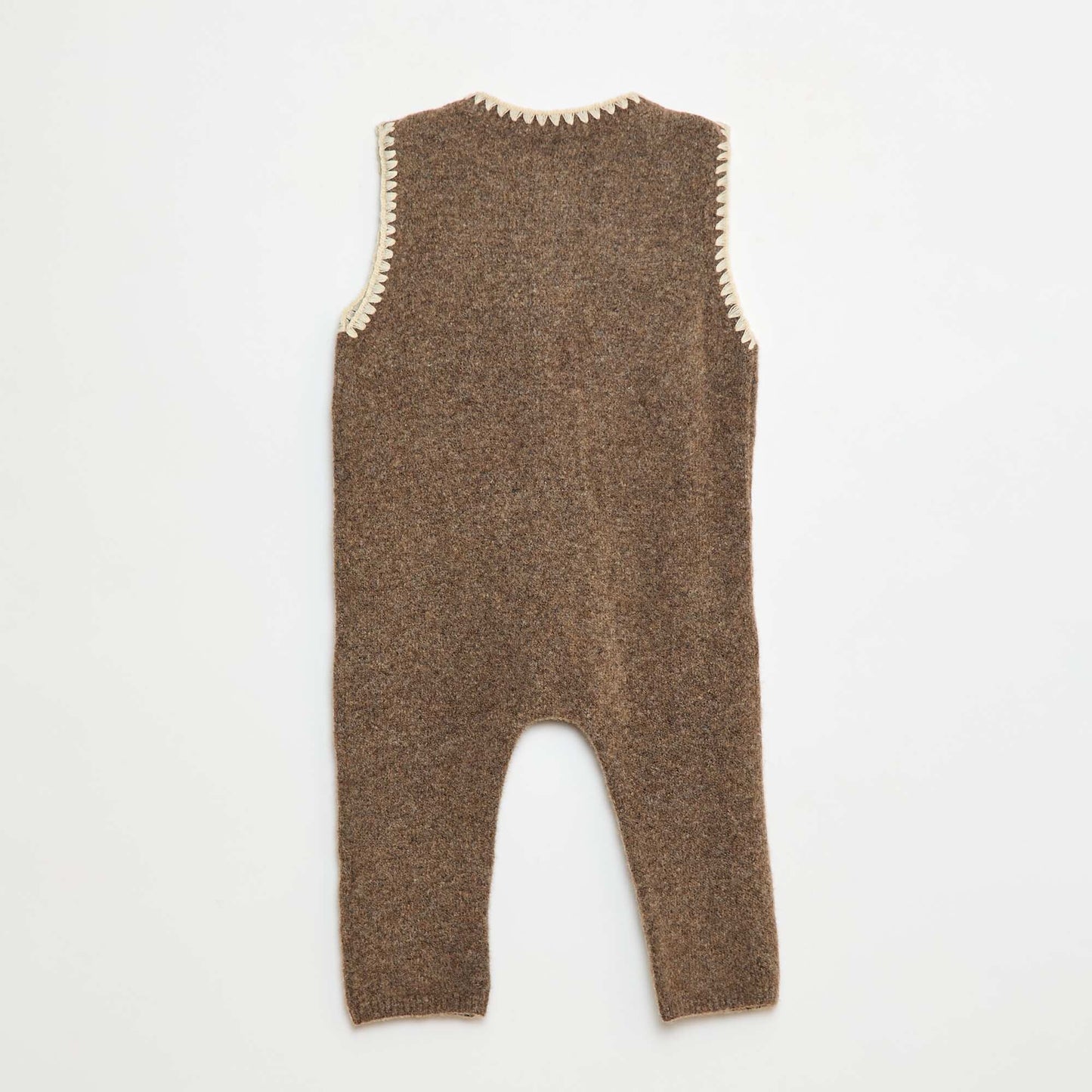 Long Knit Jumpsuit BROWN