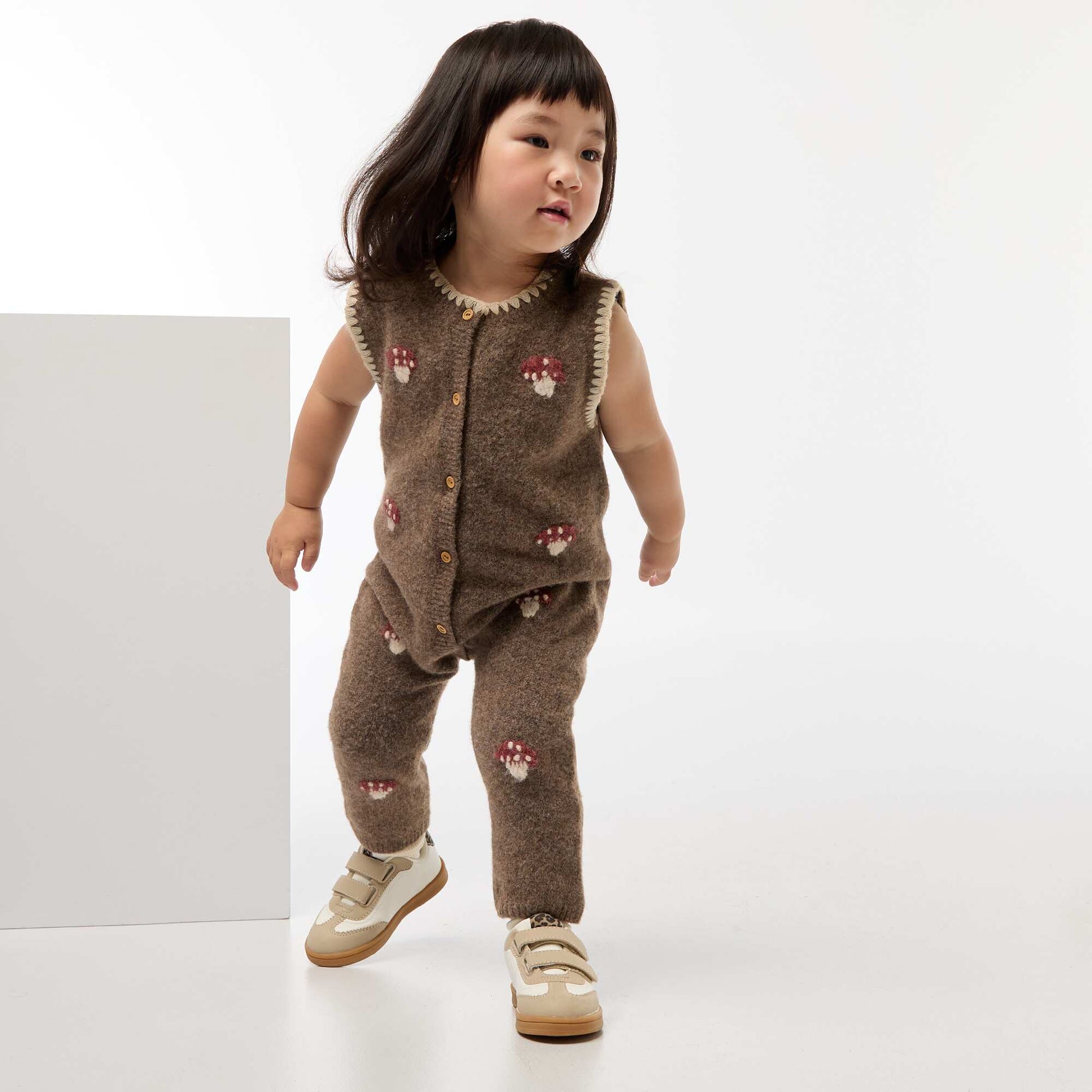 Long Knit Jumpsuit BROWN