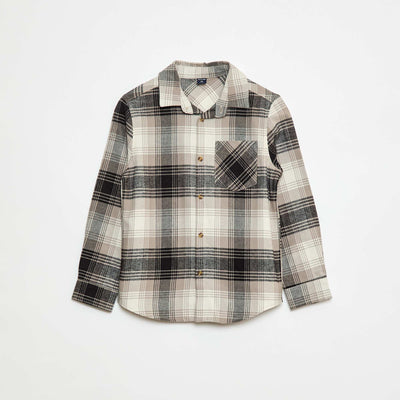Flannel Check Shirt BLACK