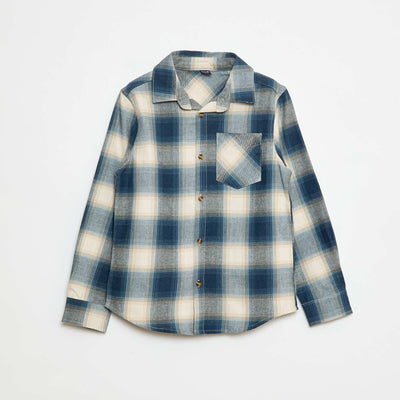 Flannel Check Shirt BLUE