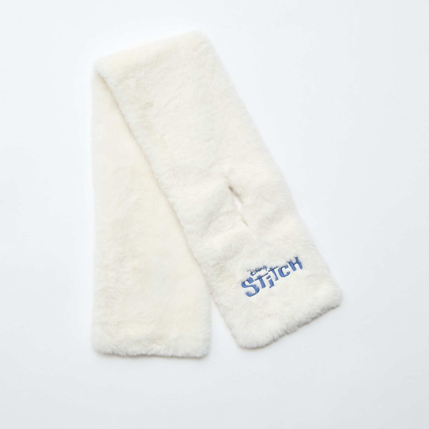 Stitch Plush Knit Scarf WHITE