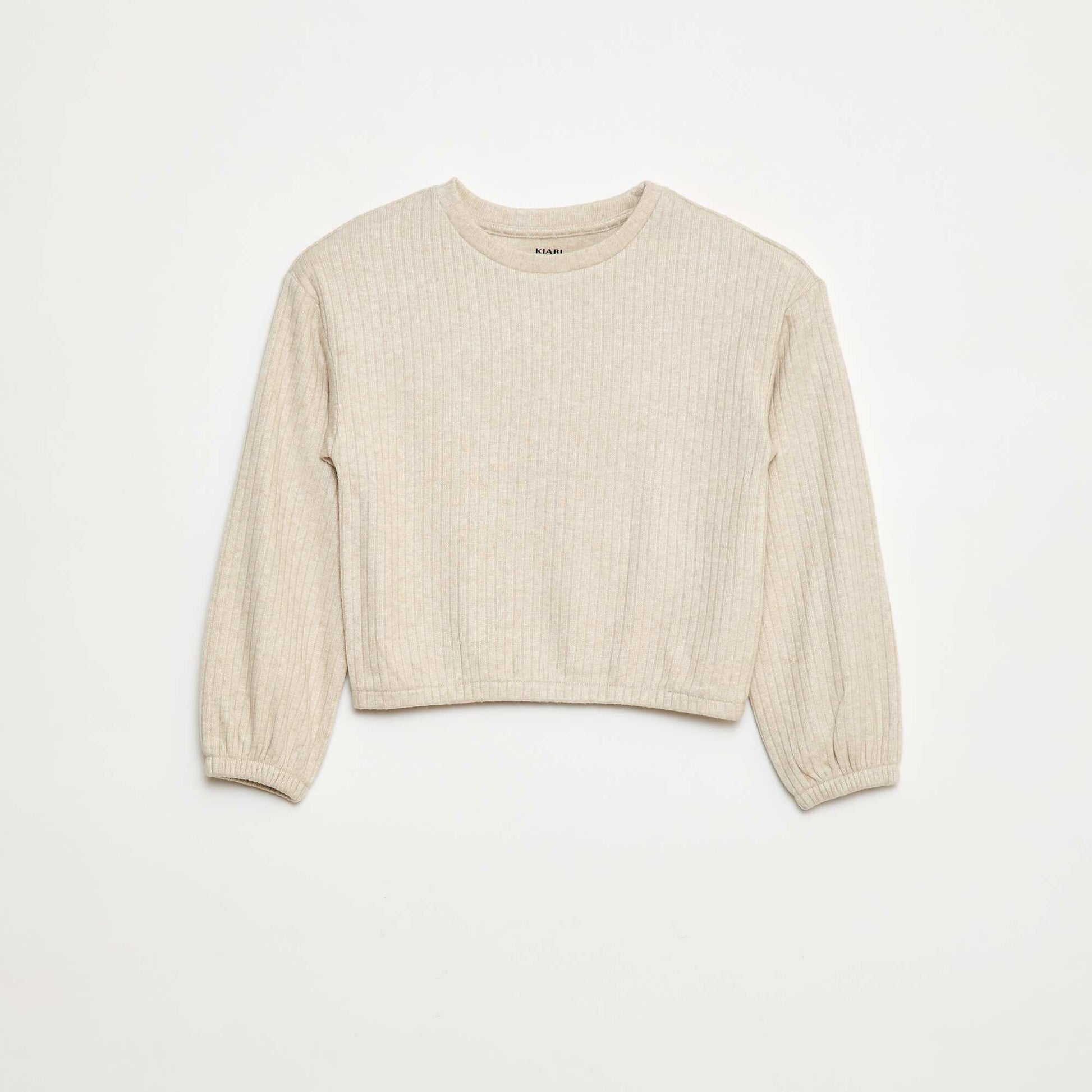 Round neck T-shirt BEIGE