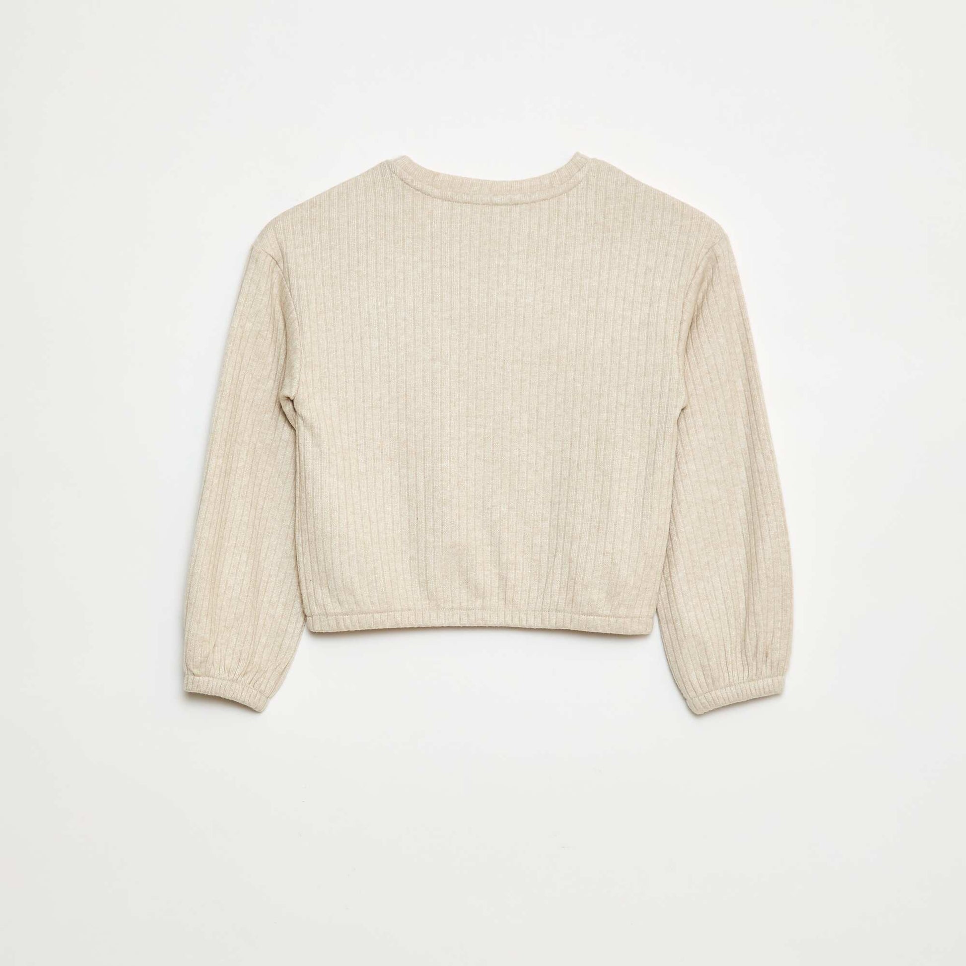 Round neck T-shirt BEIGE