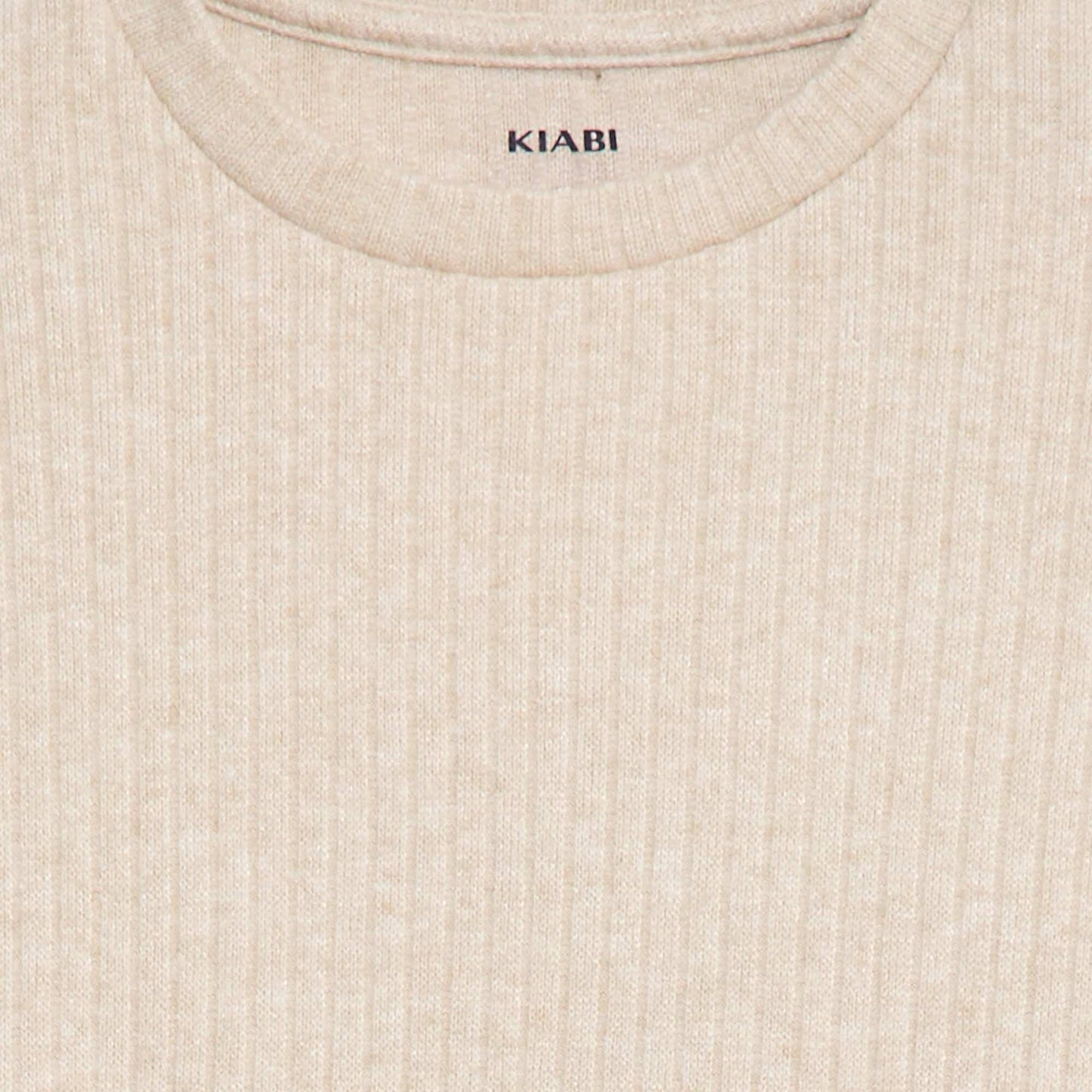 Round neck T-shirt BEIGE