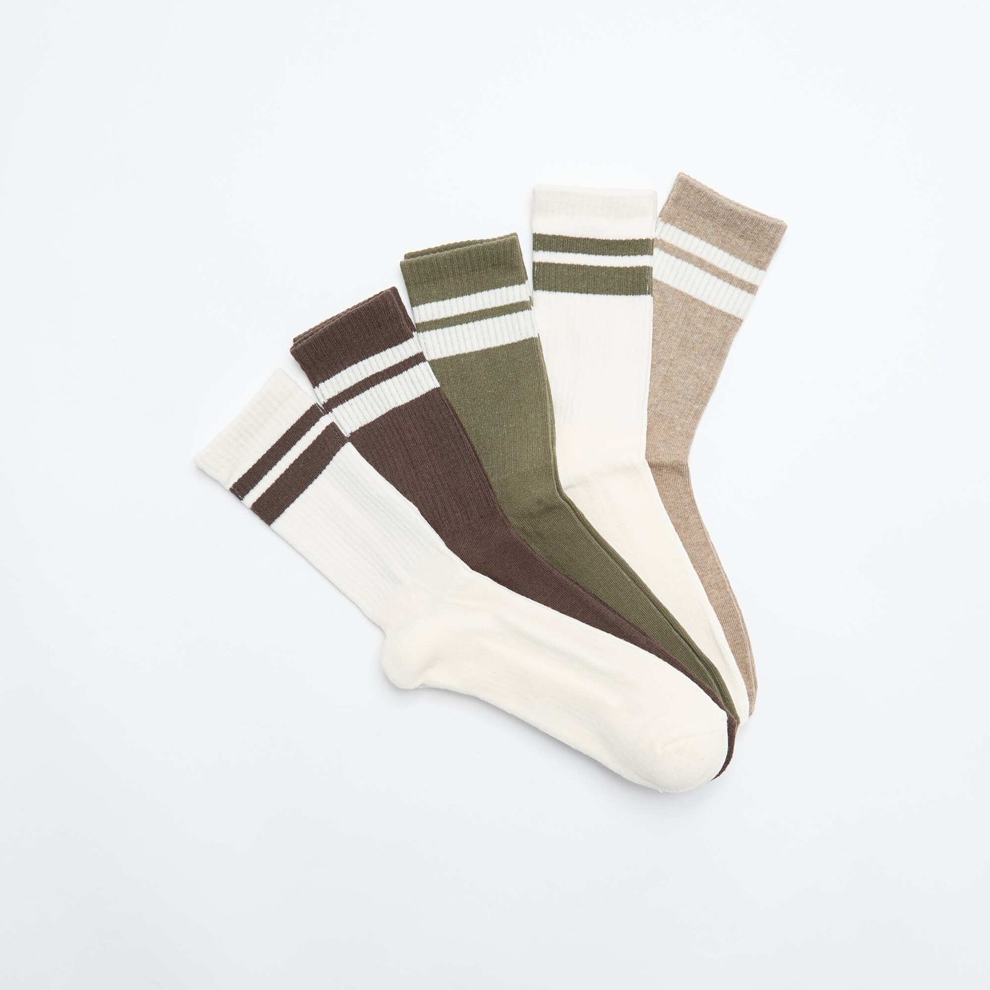 Pack of 5 pairs of socks BEIGE