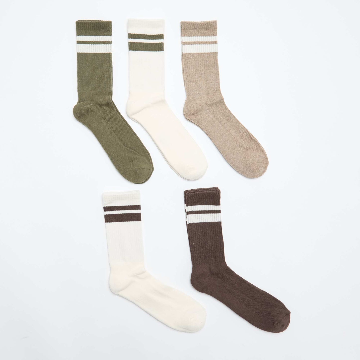 Pack of 5 pairs of socks BEIGE