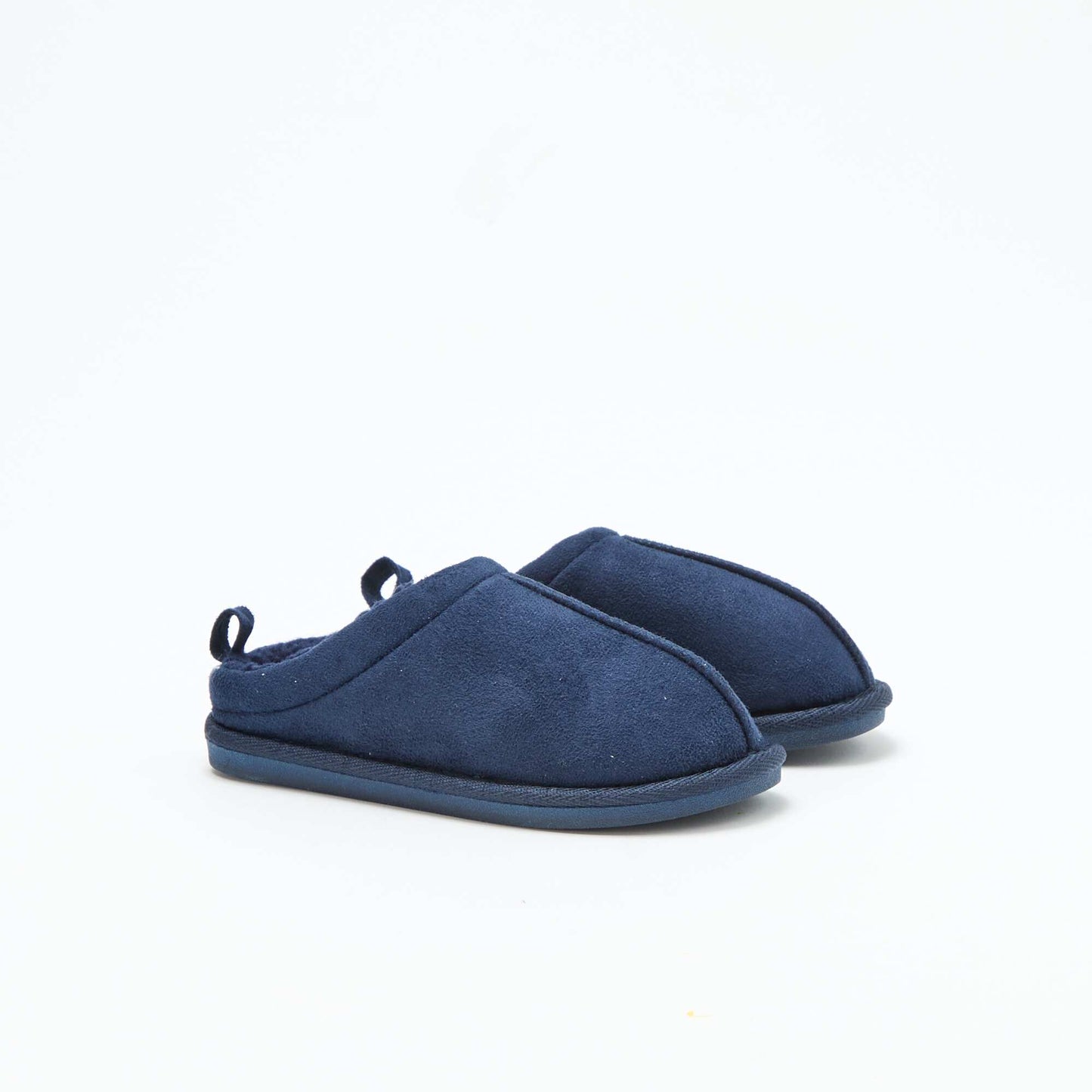 Fuzzy Lined Clog Slippers BLUE