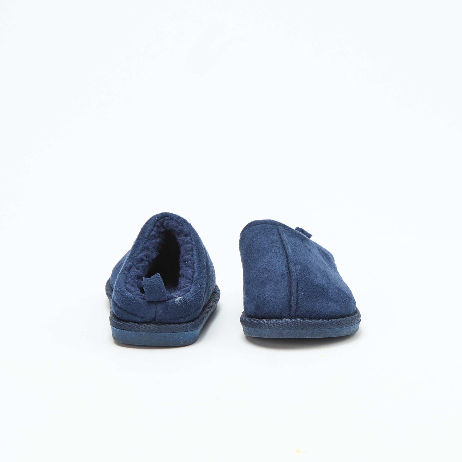 Fuzzy Lined Clog Slippers BLUE
