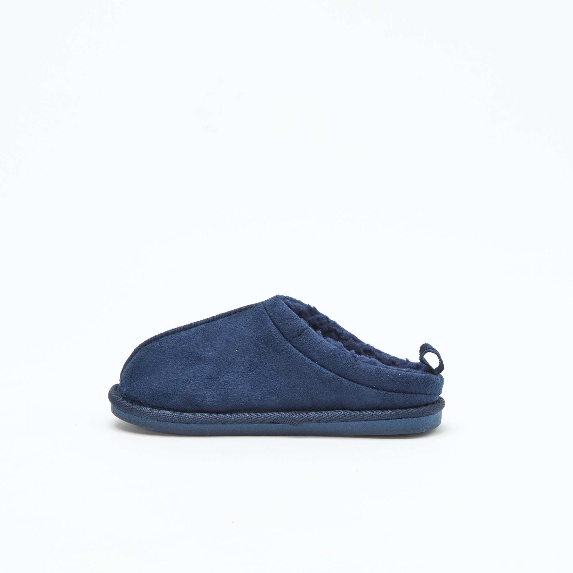 Fuzzy Lined Clog Slippers BLUE
