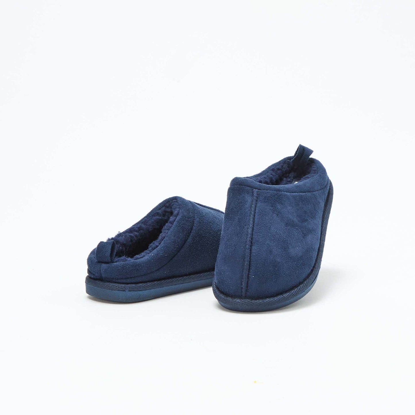 Fuzzy Lined Clog Slippers BLUE
