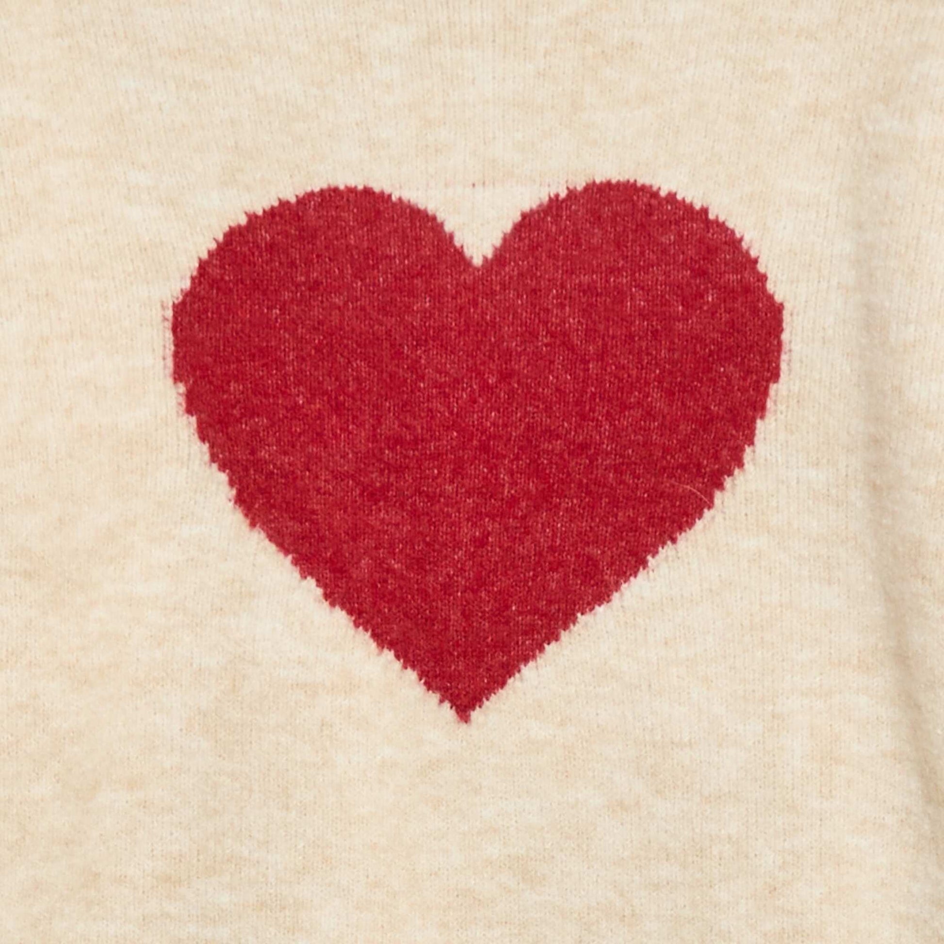 Round Neck Patterned Jumper BEIGE