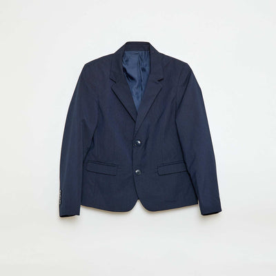 Slim Fit Solid Suit Jacket BLACK