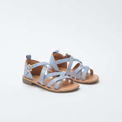 Shimmering Strap Sandals BLUE