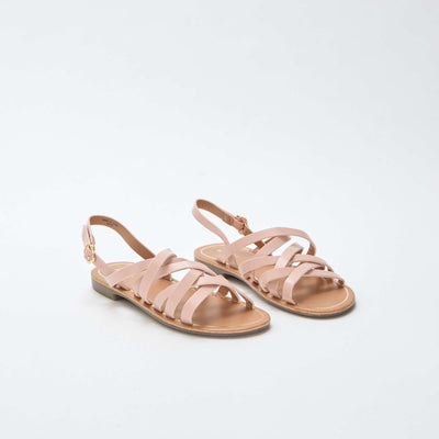 Strappy Sandals with Buckles PINK