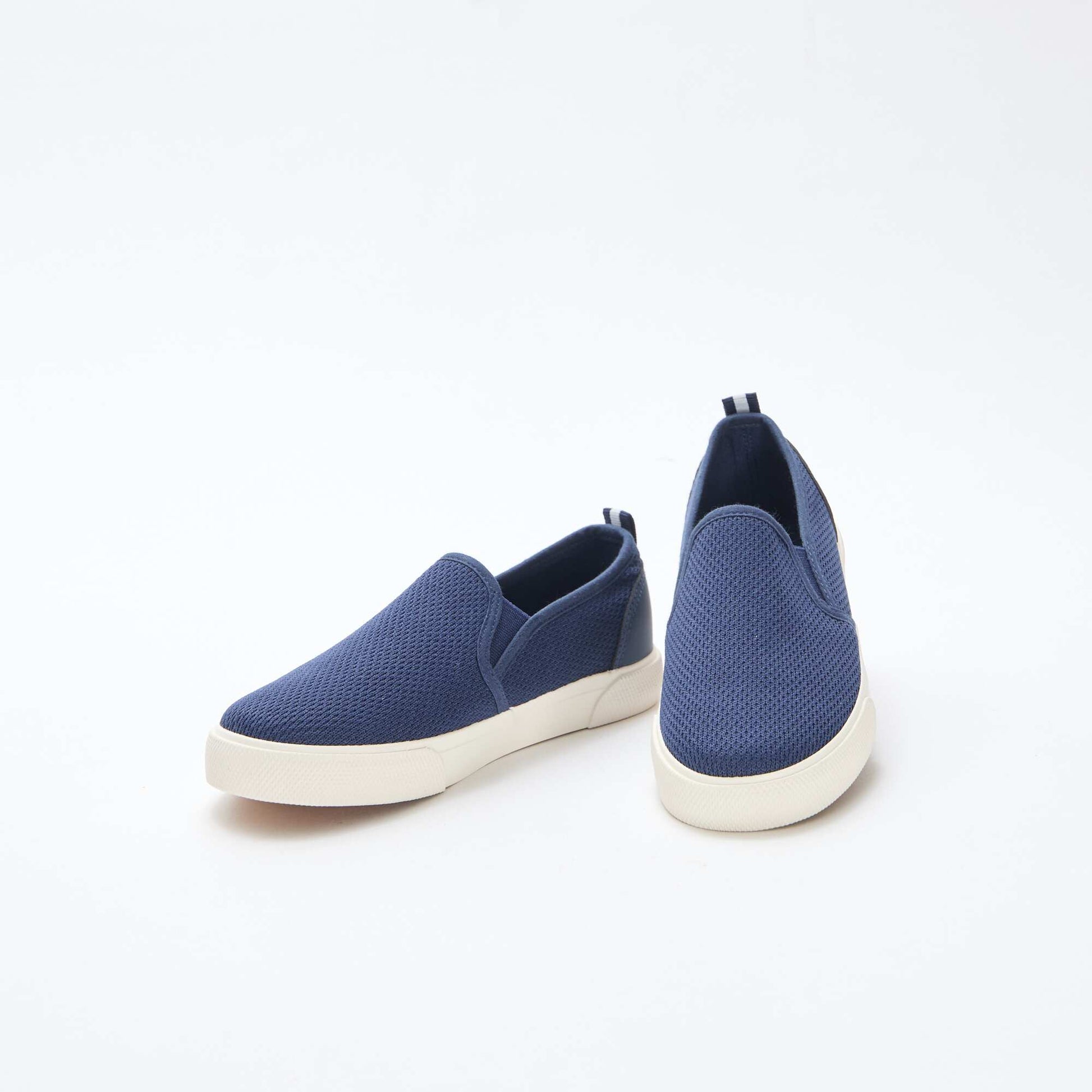 Plain Mesh Slip-On Low-Top Sneakers BLUE
