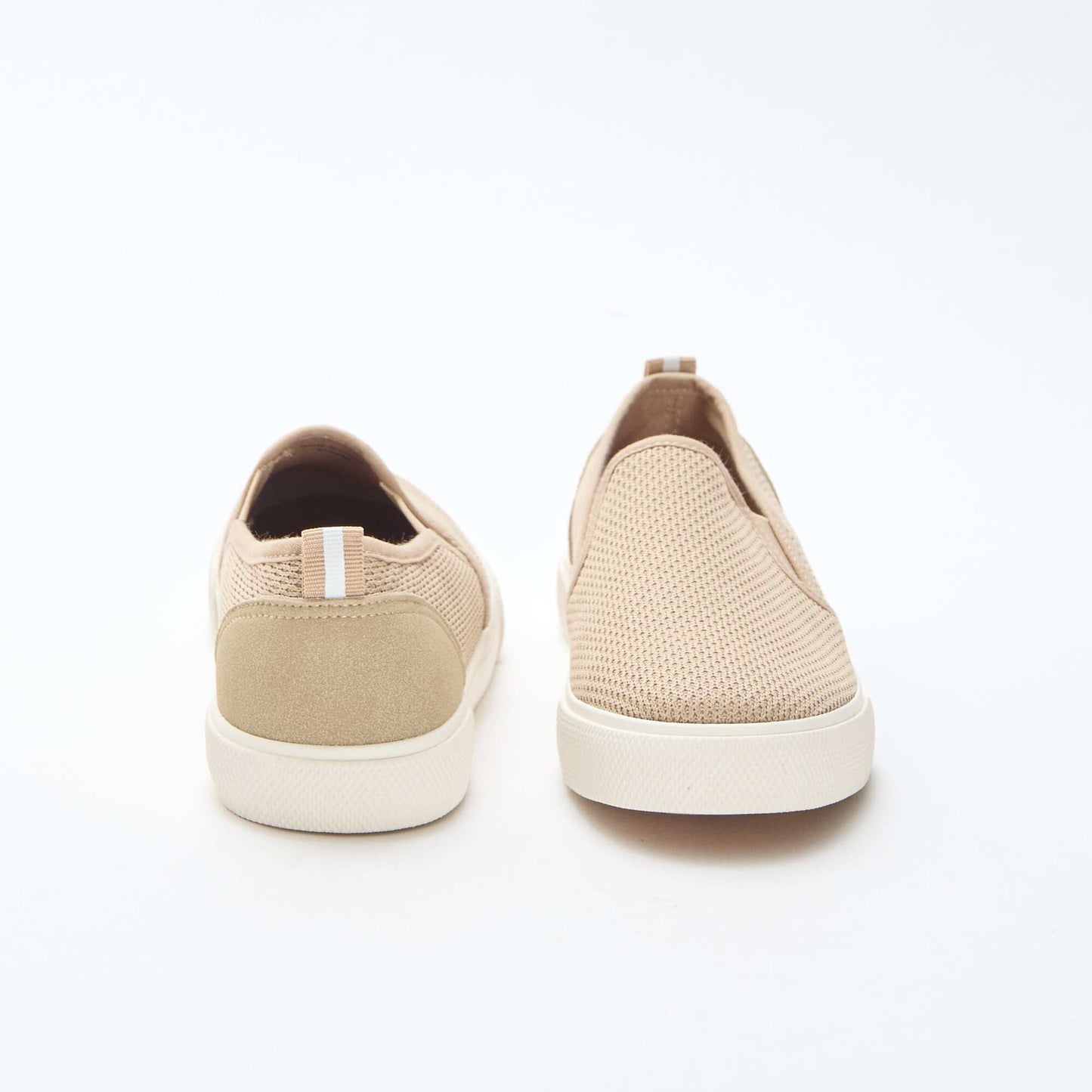 Plain Mesh Slip-On Low-Top Sneakers BEIGE