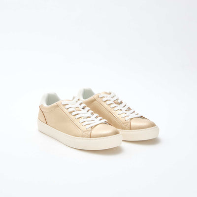 Shimmering Suedette Low-Top Sneakers YELLOW