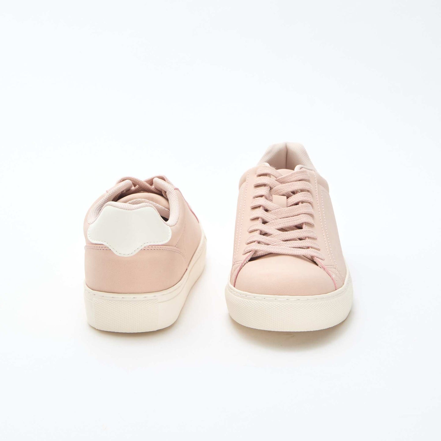 Shimmering Suedette Low-Top Sneakers BEIGE
