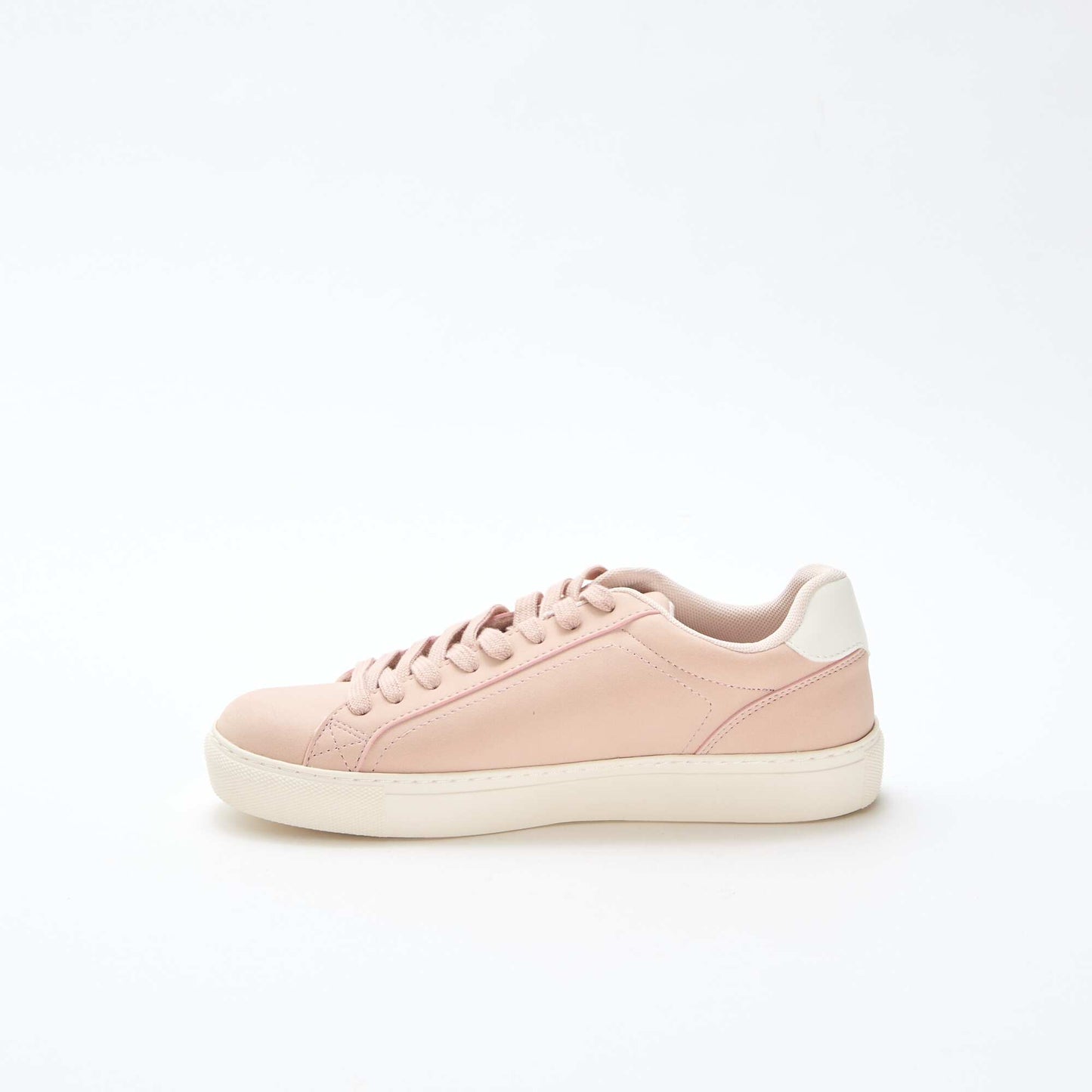 Shimmering Suedette Low-Top Sneakers BEIGE