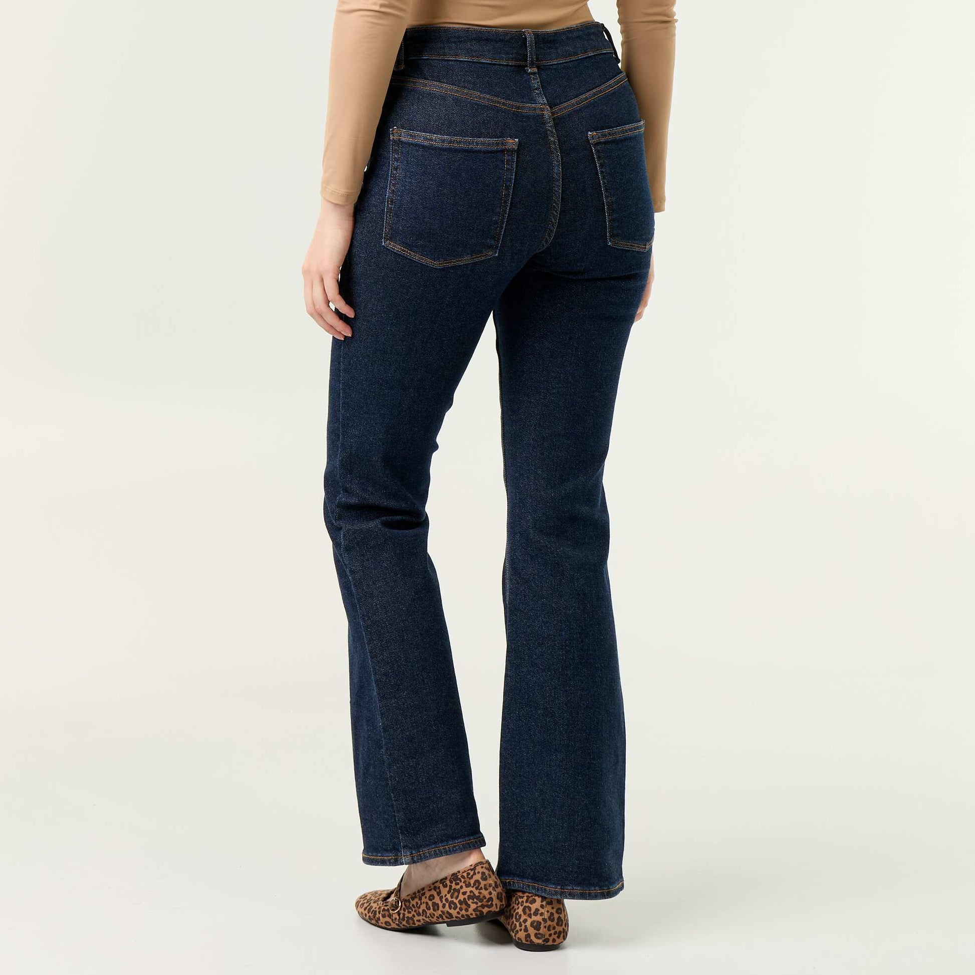 High-Waisted Flare/Bootcut Jeans BLUE