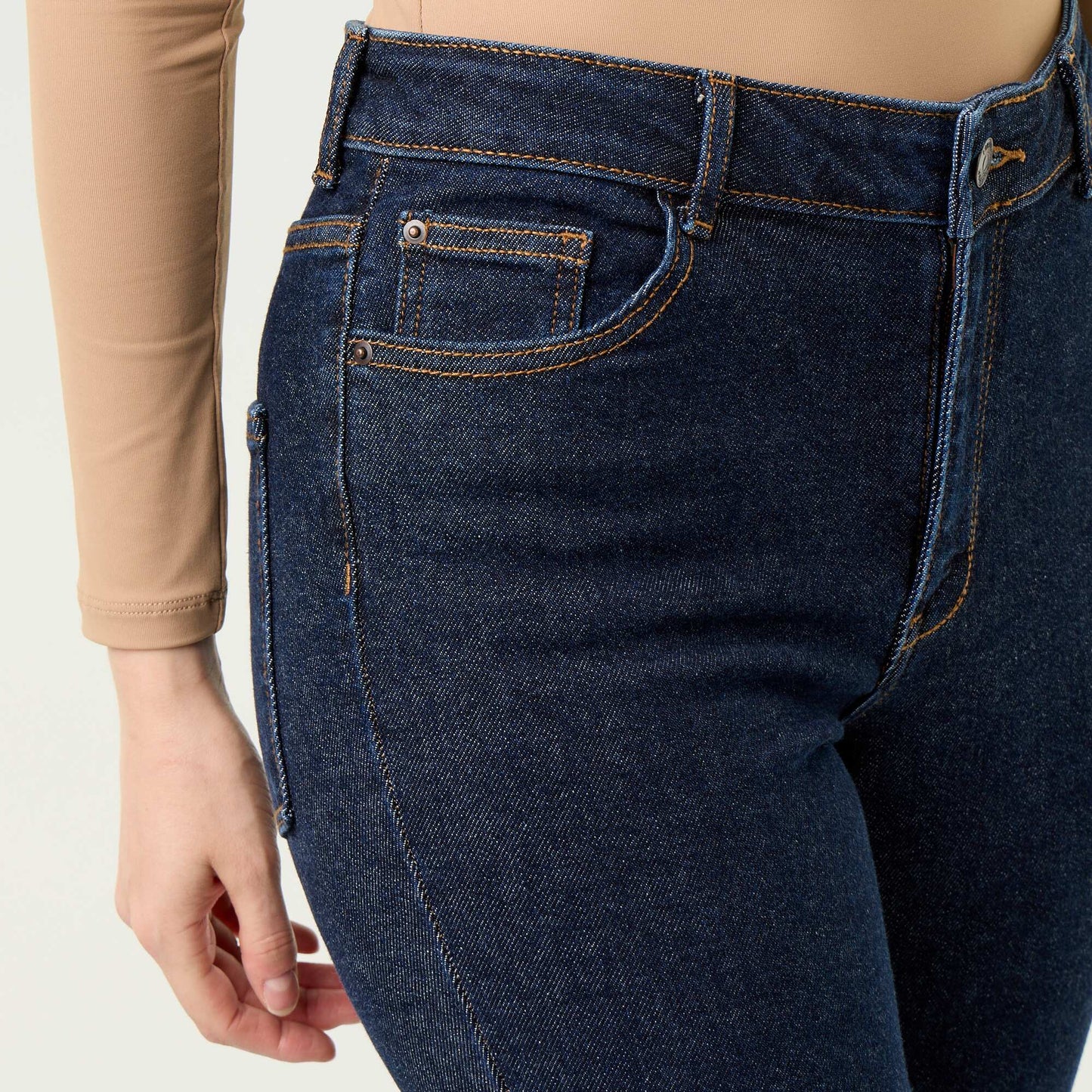 High-Waisted Flare/Bootcut Jeans BLUE