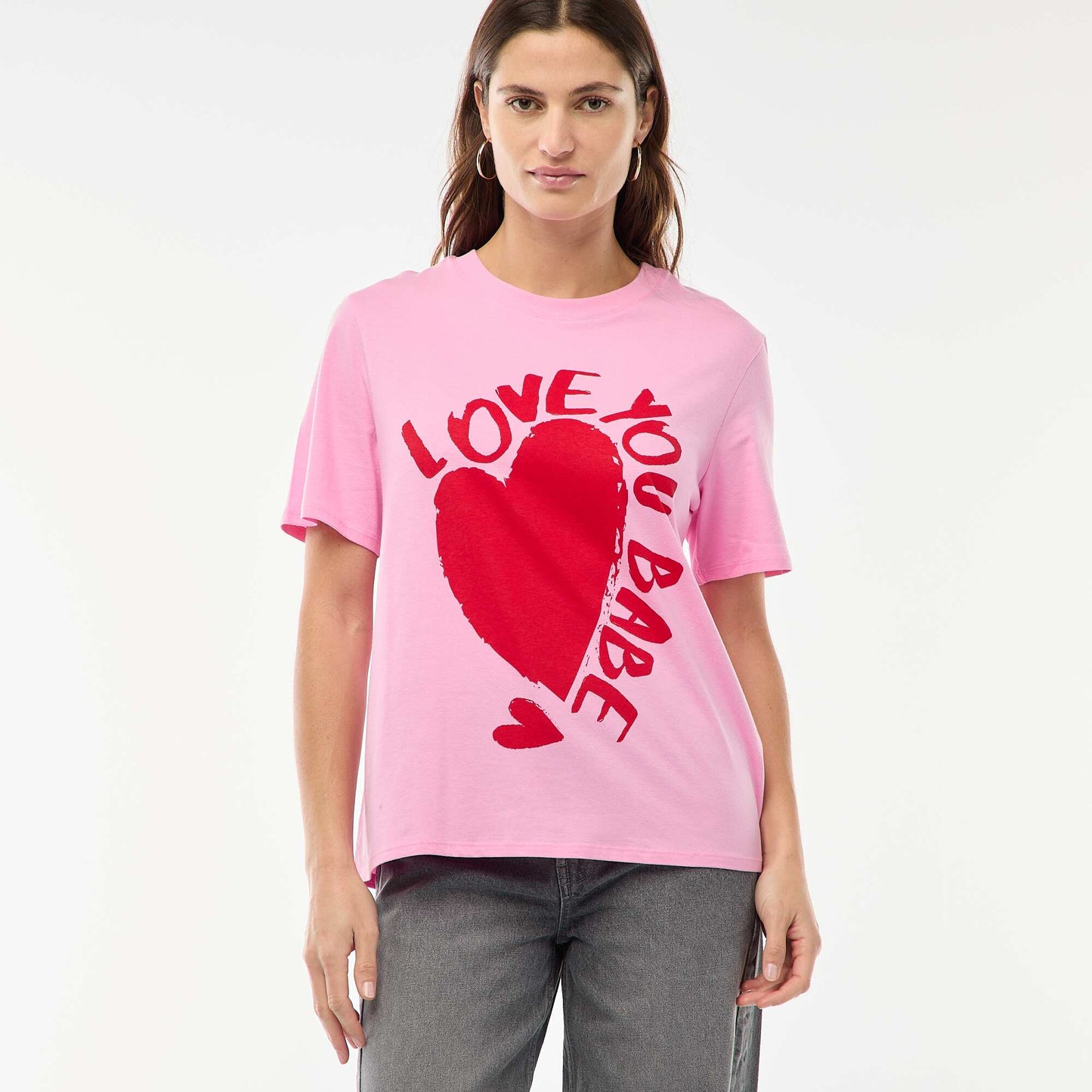 Printed Short-Sleeve T-shirt PINK