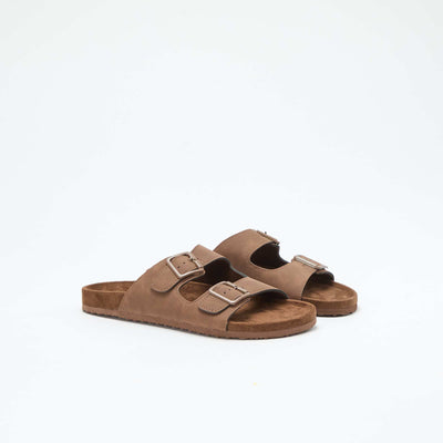 Double Strap Mules BROWN