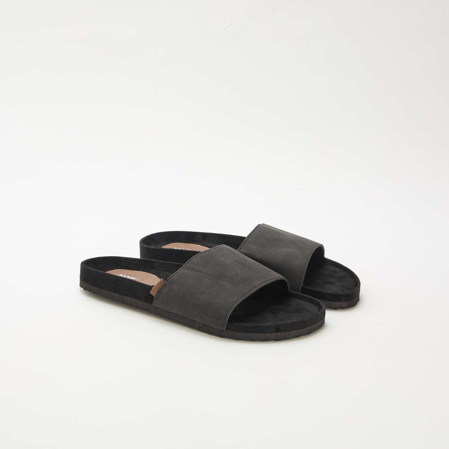 Single Strap Mules BLACK