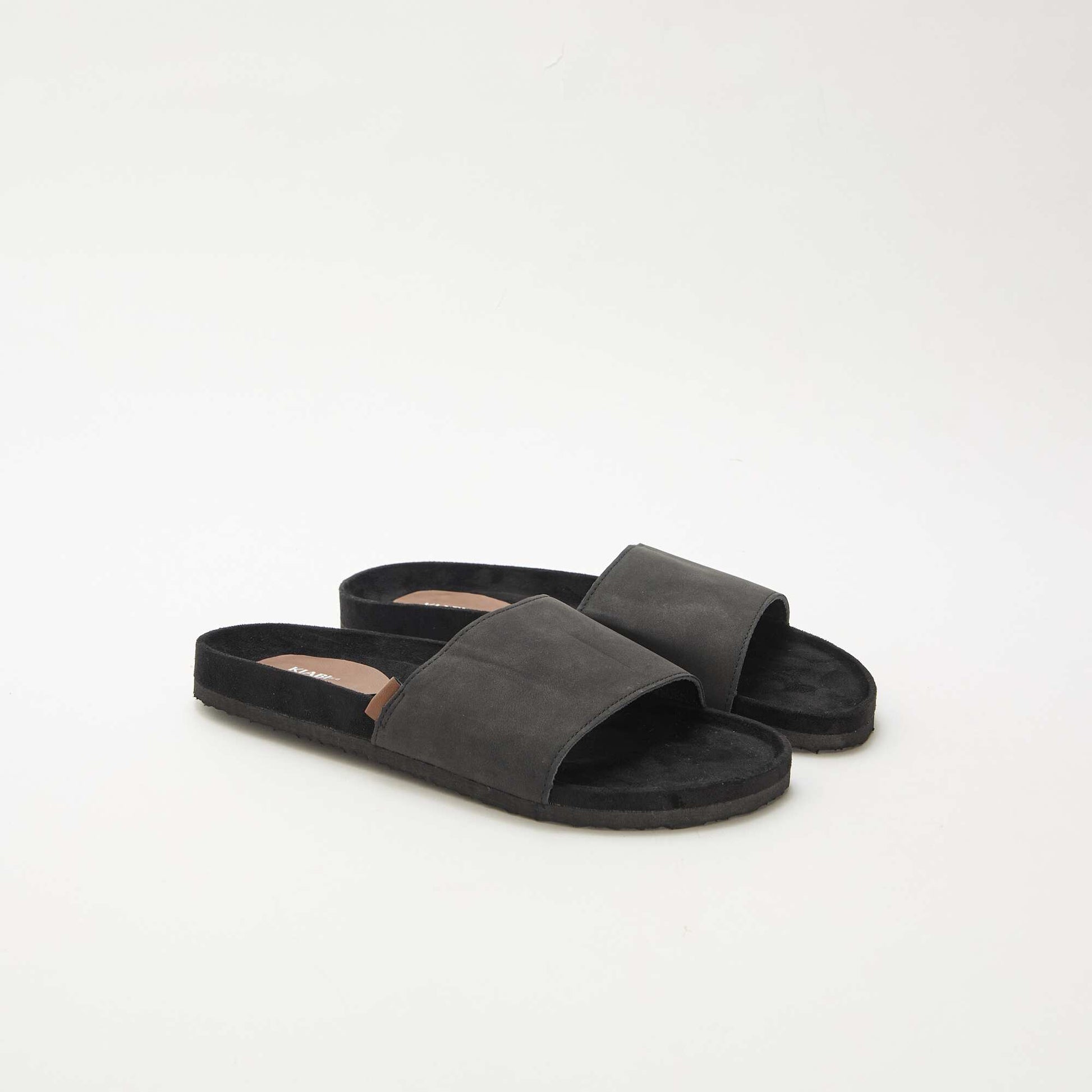 Single Strap Mules BLACK