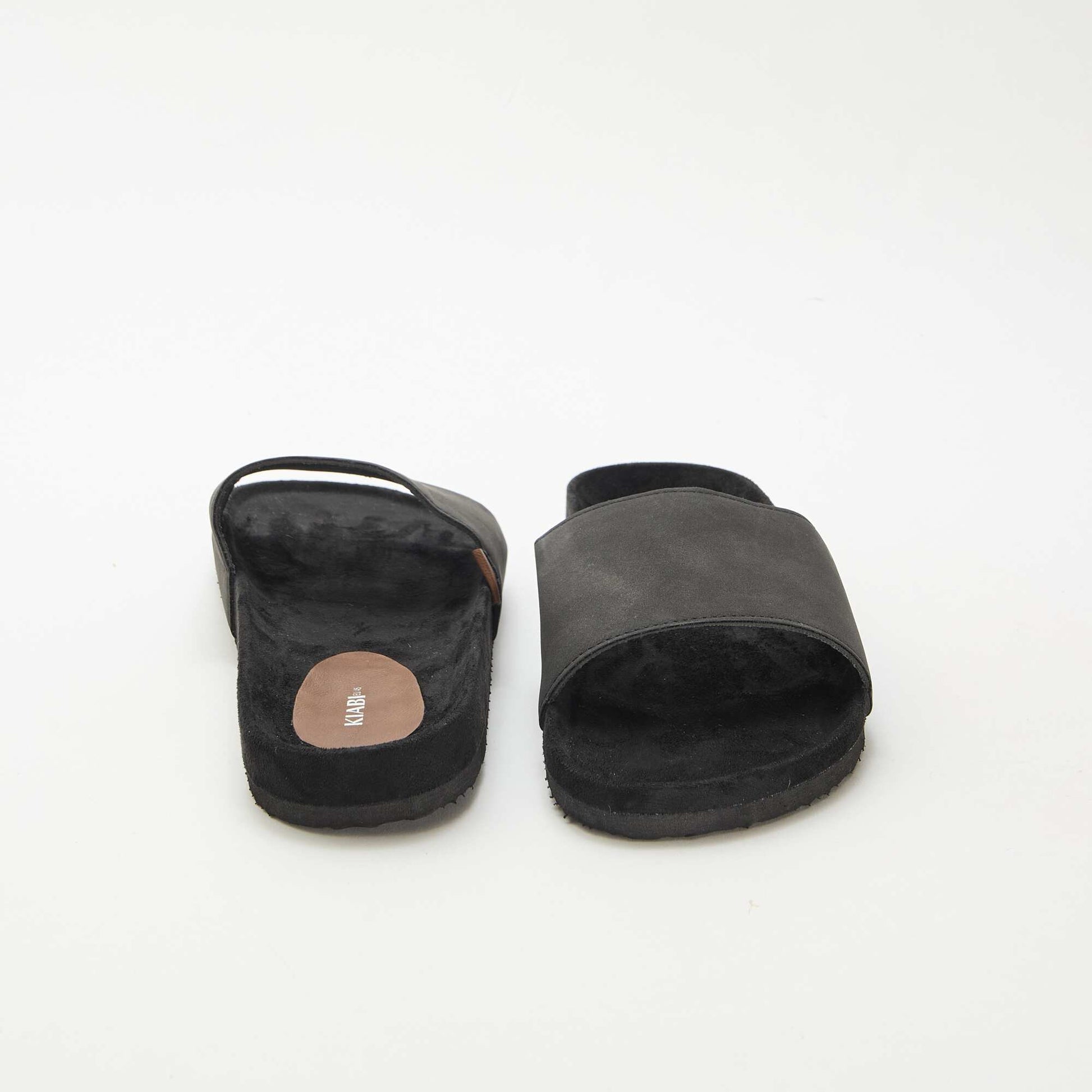 Single Strap Mules BLACK