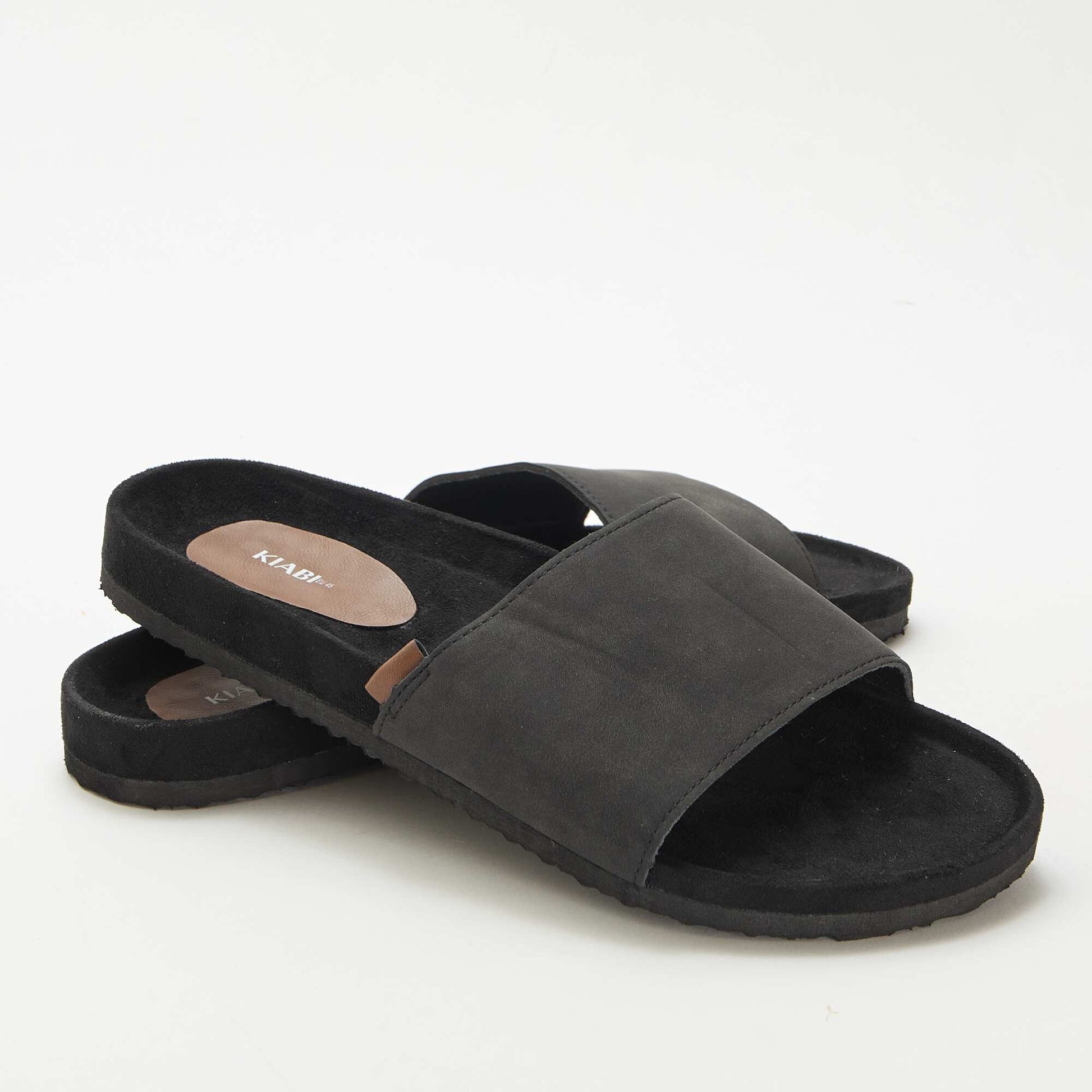 Single Strap Mules BLACK