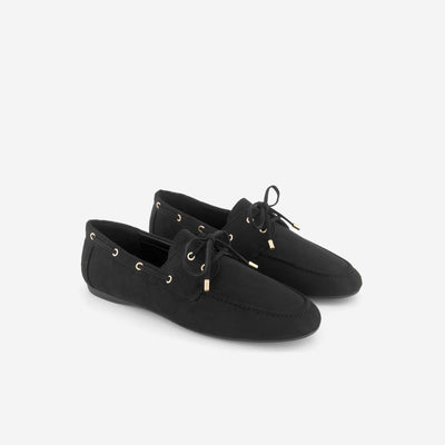Lace-Up Loafers BLACK