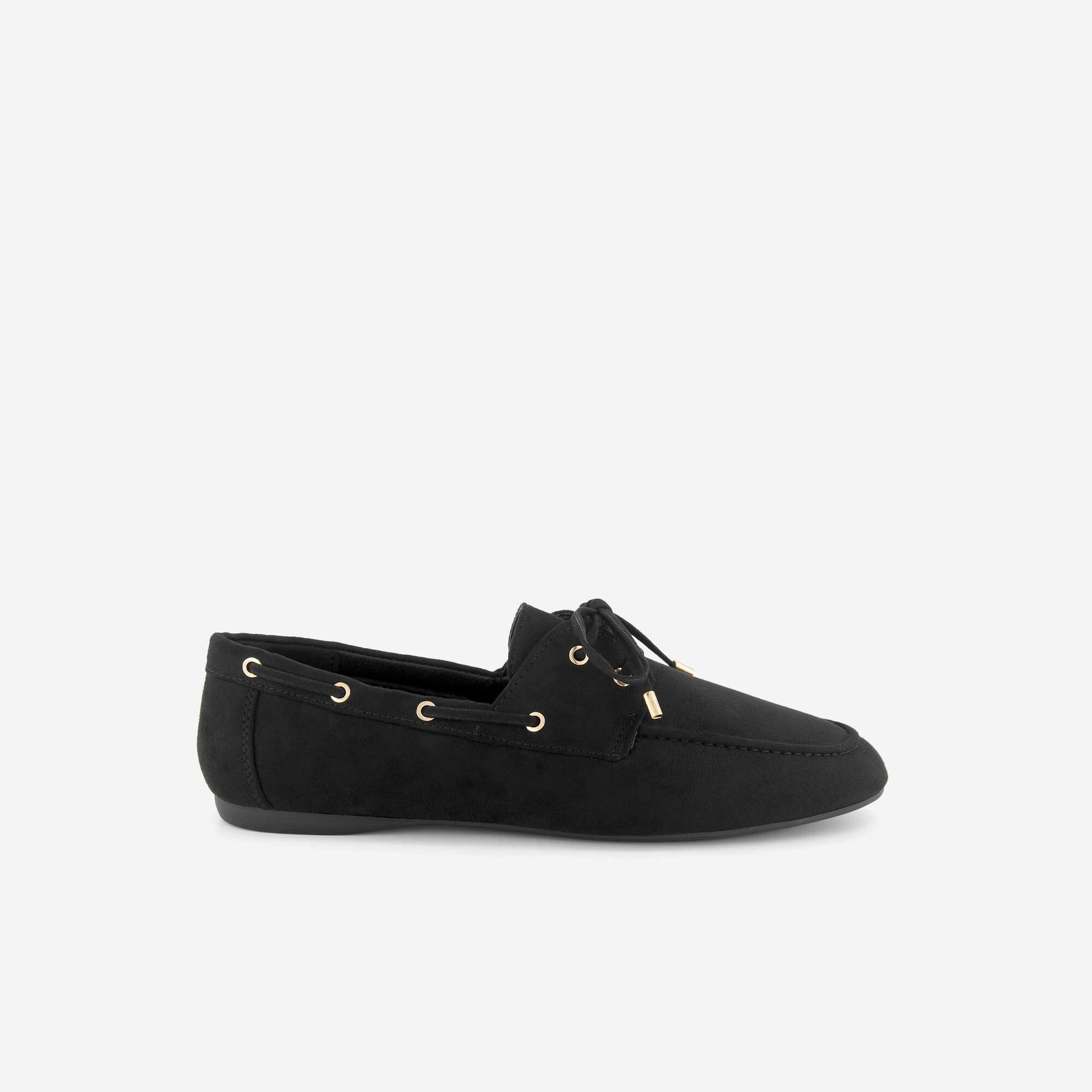 Lace-Up Loafers BLACK