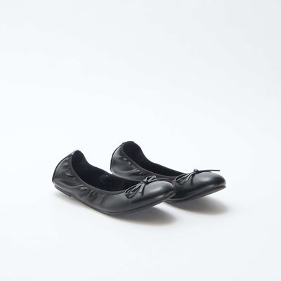 Plain Flat Ballerina Shoes BLACK